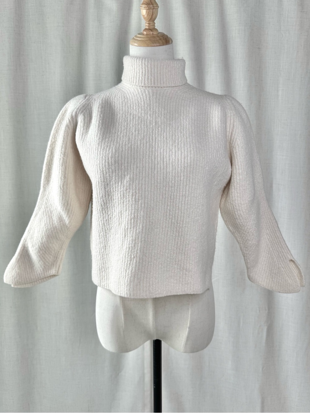 Forte Forte My Knit Cashmere Wool Rib Turtleneck Sweater Batida Size 0